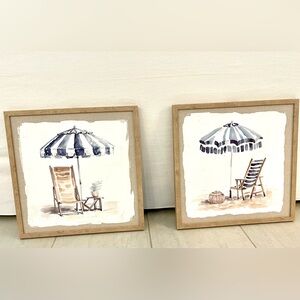 Beach Scene Framed Art Set